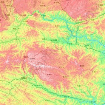 隆林各族自治县地形图、海拔、地势