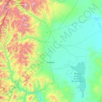 Distrito Ciudad de Malargüe地形图、海拔、地势