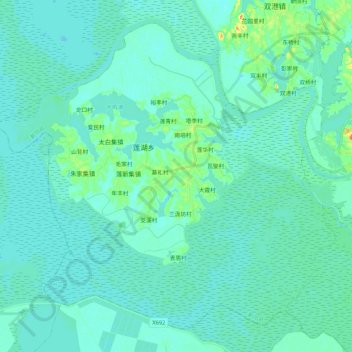 莲湖乡地形图、海拔、地势