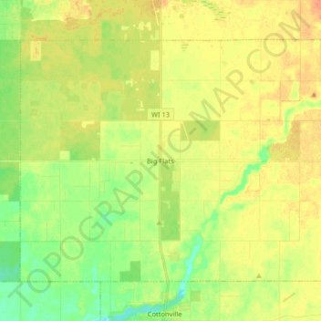 Town of Big Flats地形图、海拔、地势