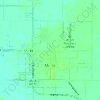 Manila地形图、海拔、地势