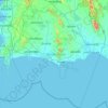 羅勇府地形图、海拔、地势