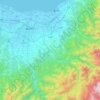立山町地形图、海拔、地势
