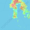 南苏拉威西省地形图、海拔、地势