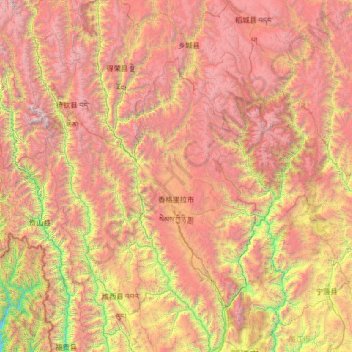 迪庆藏族自治州地形图、海拔、地势