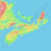 新斯科舍省地形图、海拔、地势