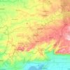 韋希加郡地形图、海拔、地势