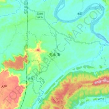 兜山镇地形图、海拔、地势