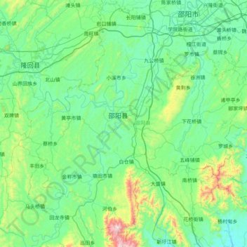 邵阳县地形图、海拔、地势