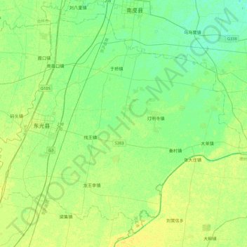 东光县地形图、海拔、地势