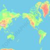 阿拉斯加州地形图、海拔、地势