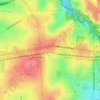 米彻姆地形图、海拔、地势