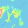 珀倫島地形图、海拔、地势