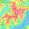 Beşiktaş地形图、海拔、地势