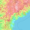 咸镜南道地形图、海拔、地势