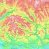 朗达卡嫩塔夫地形图、海拔、地势