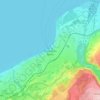 Thonon-les-Bains地形图、海拔、地势