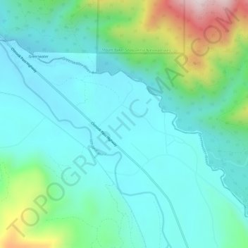 Greenwater地形图、海拔、地势