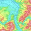 科布伦茨地形图、海拔、地势