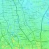 Jakarta Pusat地形图、海拔、地势