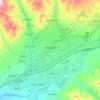 安格連地形图、海拔、地势