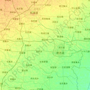 鹿邑县地形图、海拔、地势