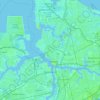Portsmouth地形图、海拔、地势