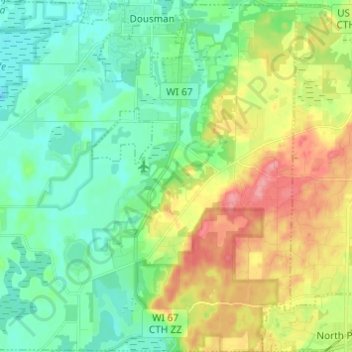 Town of Ottawa地形图、海拔、地势