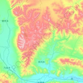 克玛乡地形图、海拔、地势
