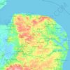 Norfolk地形图、海拔、地势