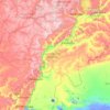 Саратовская область地形图、海拔、地势