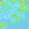 瀨戶內市地形图、海拔、地势