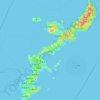 沖繩島冲绳本岛地形图、海拔、地势