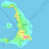 Σαντορίνη地形图、海拔、地势