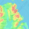 County Antrim地形图、海拔、地势