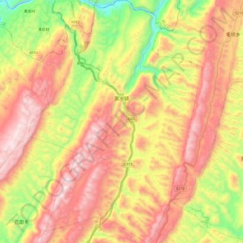 黑水镇地形图、海拔、地势