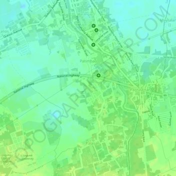 Patimbao地形图、海拔、地势