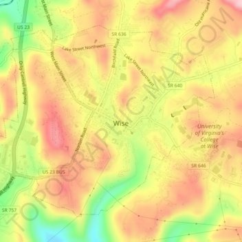 Wise地形图、海拔、地势