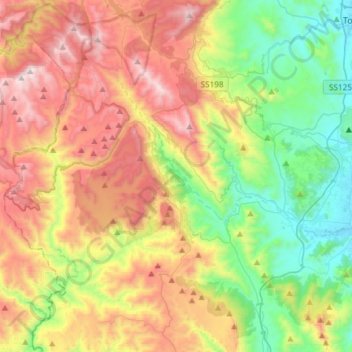 Gairo地形图、海拔、地势