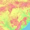 Chhattisgarh地形图、海拔、地势
