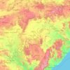 恰蒂斯加尔邦地形图、海拔、地势