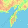堪察加邊疆區地形图、海拔、地势
