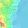 瓦倫西亞地形图、海拔、地势