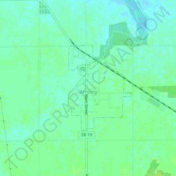 Amboy地形图、海拔、地势