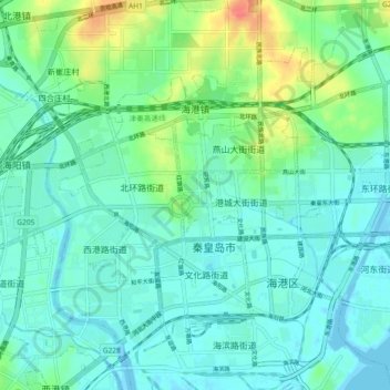 海港镇地形图、海拔、地势