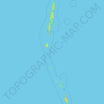 安达曼-尼科巴群岛中央直辖区地形图、海拔、地势