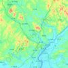 振安区地形图、海拔、地势