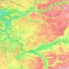 Seine-et-Marne地形图、海拔、地势
