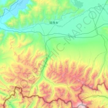 琼孜乡地形图、海拔、地势