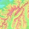 奧拉基/庫克山國家公園地形图、海拔、地势